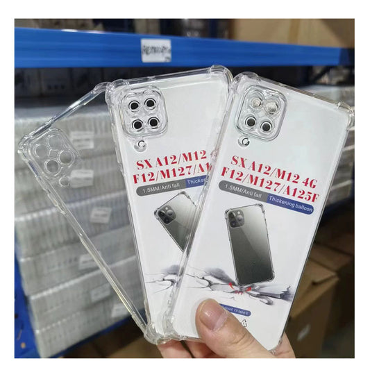 Clear TPU Shockproof Transparent Soft Back Cover Mobile Phone Cases for Samsung A12 M12 M127 F12 A125F A13 A14 A15 A16 A17