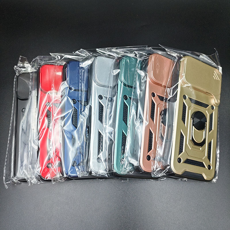 For iPhone 17 Pro 17Promax 17Air Armor Case Magnetic Lens Protector Mobile Phone Case With Ring Holder for iPhone 16 15 ProMax