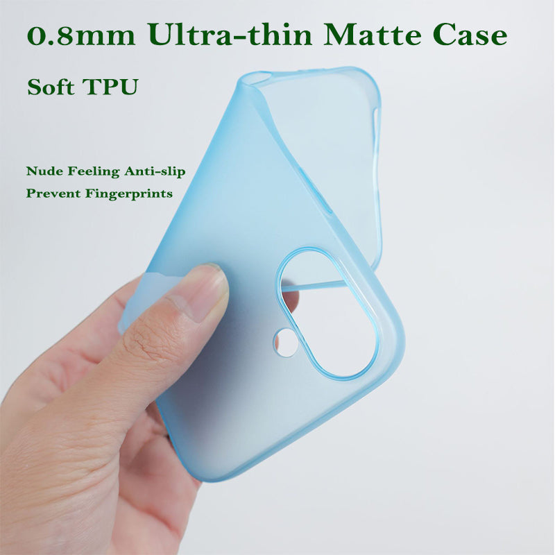 Anti-Fingerprint Cell Phone Case for iPhone 16 Pro 15 ProMax 14 13 12 11 Pro Max Soft TPU Phone Cover for iPhone 16E 17Air