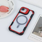 Luxury Armor Shockproof Magnetic Ring Lens Holder Stand Phone Case for iPhone 17 16 15 14 Pro Max 17 Air Magnet Cover Clear
