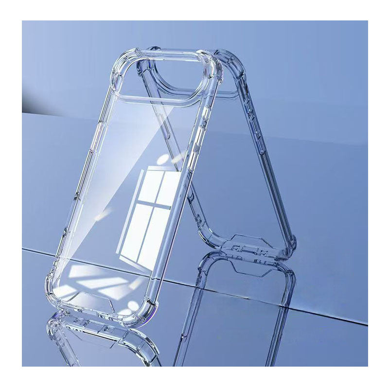 For iPhone 17 Pro Max 16 Pro Max Crystal Clear Phone Cases 2in1 PC TPU Shockproof Hard Back Acrylic Anti-yellow Phone Cover