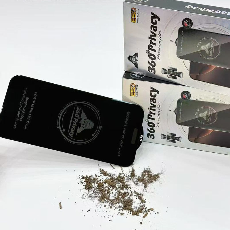 Anti-Spy 3D 9H Hardness Tempered Glass Privacy Screen Protector for iPhone 16 Pro Max 15 Plus 17 Pro Max Anti-Scratch Full Cover