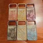 Sparkling Diamonds Glitter Butterfly Mobile Phone Cases Luxury for iPhone 17 Pro Max 16 15 14 13 12 11 Pro Max Phone Cover Girly
