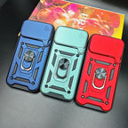 For iPhone 17 Pro 17Promax 17Air Armor Case Magnetic Lens Protector Mobile Phone Case With Ring Holder for iPhone 16 15 ProMax