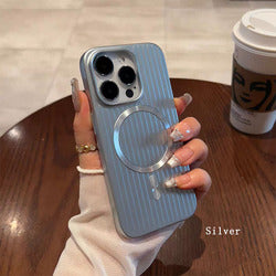 For iPhone 17 Pro Max 17Air 16ProMax 15ProMax Magnetic Electroplated Luggage Phone Cover Skin Feel Wireless Charging Phone Case