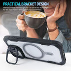 Luxury Armor Shockproof Magnetic Ring Lens Holder Stand Phone Case for iPhone 17 16 15 14 Pro Max 17 Air Magnet Cover Clear