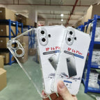 Transparent Soft TPU Mobile Phone Case for iPhone 16 Pro 16 Plus Fundas Clear Back Cover for iPhone 16 Pro Max 17ProMax 15proMax