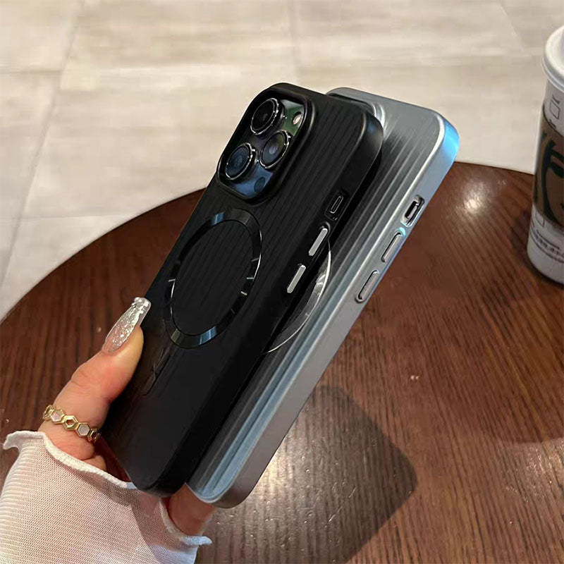 For iPhone 17 Pro Max 17Air 16ProMax 15ProMax Magnetic Electroplated Luggage Phone Cover Skin Feel Wireless Charging Phone Case
