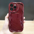 Fashion Irregular Cream Wave Edge Bubble Lens Soft Shockproof TPU Mobile Phone Case for iPhone 16 Pro Max 17Pro Max 15Plus 14Pro