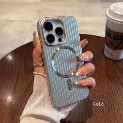 For iPhone 17 Pro Max 17Air 16ProMax 15ProMax Magnetic Electroplated Luggage Phone Cover Skin Feel Wireless Charging Phone Case