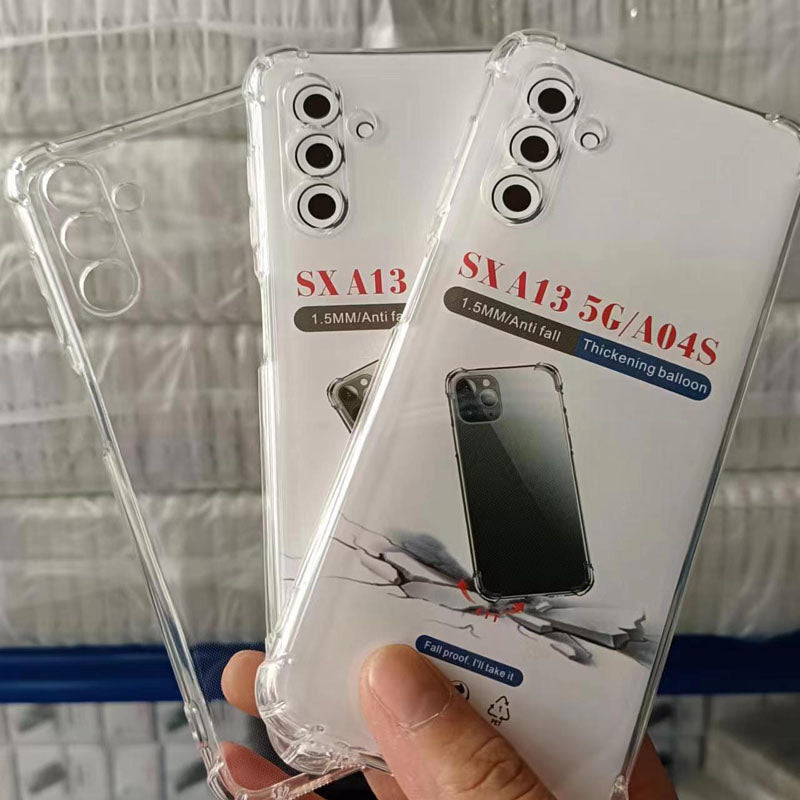 Clear TPU Shockproof Transparent Soft Back Cover Mobile Phone Cases for Samsung A12 M12 M127 F12 A125F A13 A14 A15 A16 A17