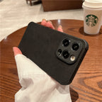 Wholesale Bulk Lambskin Leather Suede and TPU Mobile Phone Case for iphone 16 15 PM 14 13 12 11 XS XR Shock Proof Back Cover
