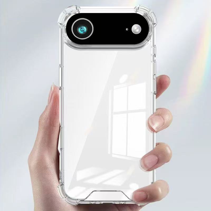 For iPhone 17 Pro Max 16 Pro Max Crystal Clear Phone Cases 2in1 PC TPU Shockproof Hard Back Acrylic Anti-yellow Phone Cover