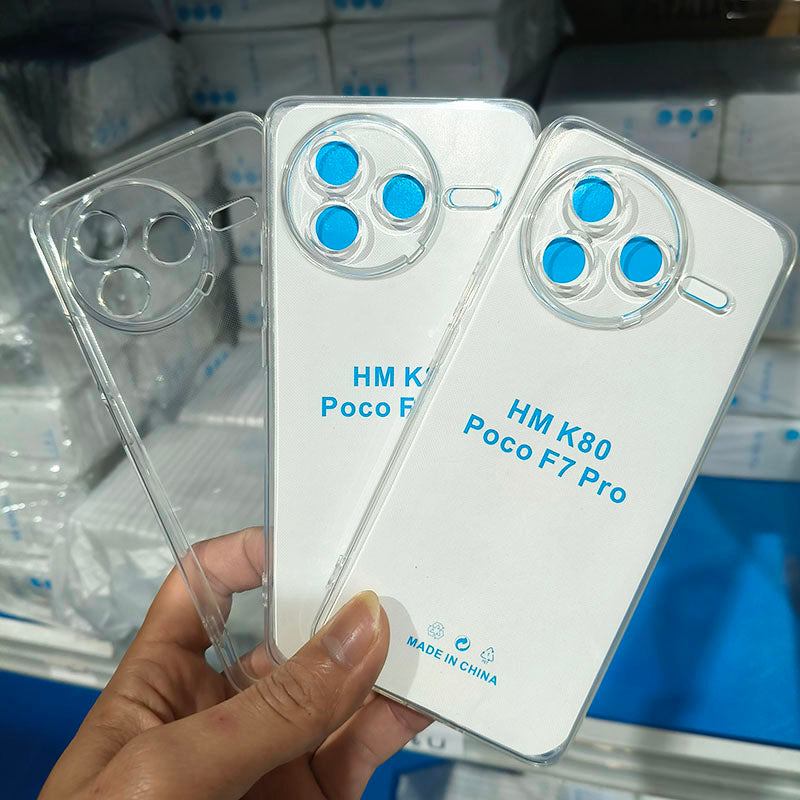 For Redmi K80 Pro K70 Pro Soft TPU Phone Case Clear Mobile Phone Cover for Xiaomi Poco F7Pro F6Pro High Quality Phone Accessory