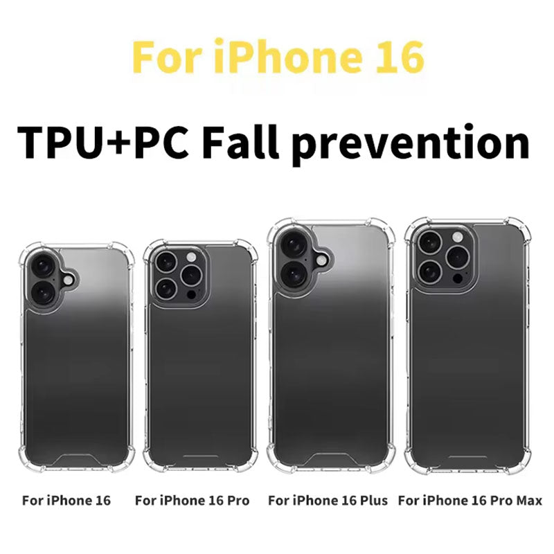 Hard Phone Case Rugged TPU PC Material Business Design Transparent Phone Cover for iPhone 16 Pro Max 16 Plus 17 Pro Max