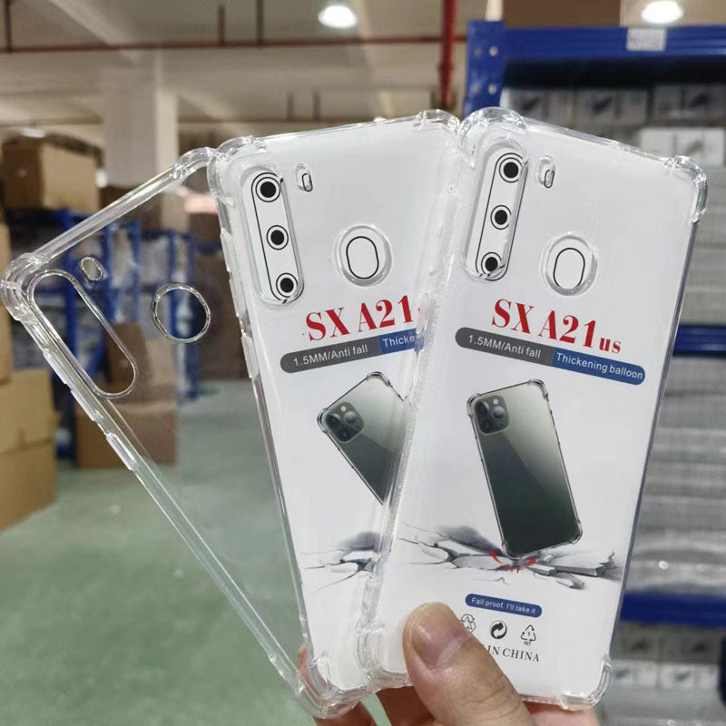 Clear TPU Shockproof Transparent Soft Back Cover Mobile Phone Cases for Samsung A12 M12 M127 F12 A125F A13 A14 A15 A16 A17