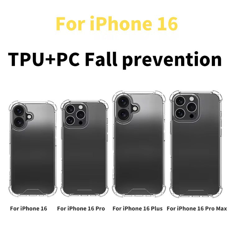 Hard Phone Case Rugged TPU PC Material Business Design Transparent Phone Cover for iPhone 16 Pro Max 16 Plus 17 Pro Max