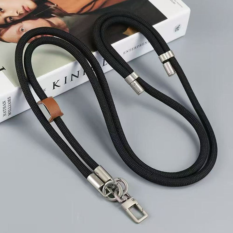High End Universal Rotating Mobile Phone Lanyard with Metal Buckle Adjustable Length 160cm Nylon Multifunctional Chain
