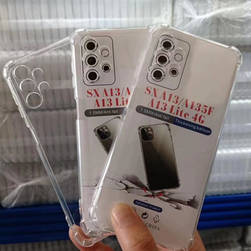 Clear TPU Shockproof Transparent Soft Back Cover Mobile Phone Cases for Samsung A12 M12 M127 F12 A125F A13 A14 A15 A16 A17