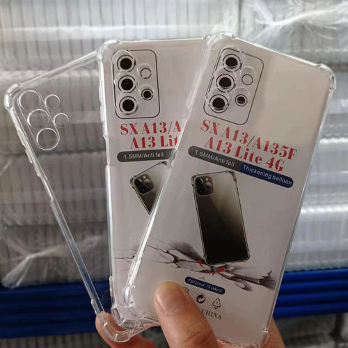 Clear TPU Shockproof Transparent Soft Back Cover Mobile Phone Cases for Samsung A12 M12 M127 F12 A125F A13 A14 A15 A16 A17