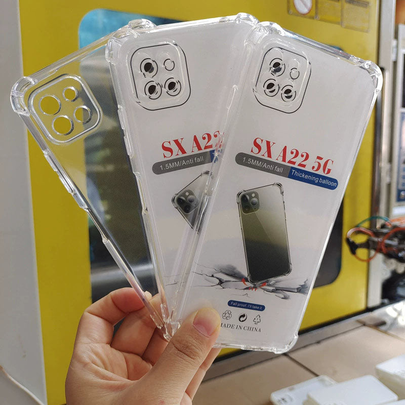 Clear TPU Shockproof Transparent Soft Back Cover Mobile Phone Cases for Samsung A12 M12 M127 F12 A125F A13 A14 A15 A16 A17