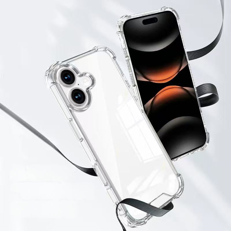 For iPhone 17 Pro Max 16 Pro Max Crystal Clear Phone Cases 2in1 PC TPU Shockproof Hard Back Acrylic Anti-yellow Phone Cover