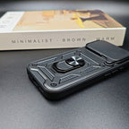 For iPhone 17 Pro 17Promax 17Air Armor Case Magnetic Lens Protector Mobile Phone Case With Ring Holder for iPhone 16 15 ProMax