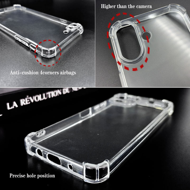 Factory Wholesale Phone Case for iPhone 15 Pro Max Transparent Shockproof Phone Case for iPhone 15 16 17 Series