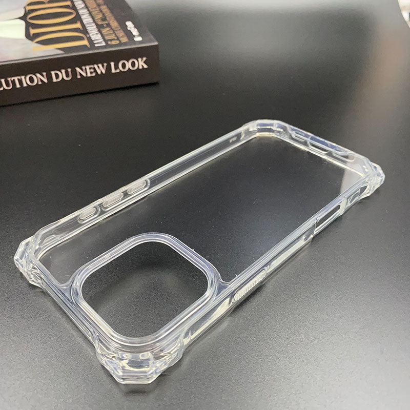 2-in-1 Large Square Lanyard Case Anti-drop for iPhone 15 Pro Max 16 Plus 17 Air 14 Plus 13 Clear Phone Case for iPhone 17ProMax