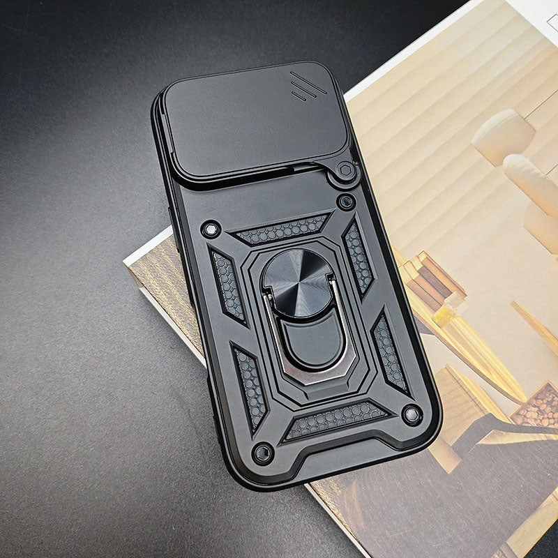 For iPhone 17 Pro 17Promax 17Air Armor Case Magnetic Lens Protector Mobile Phone Case With Ring Holder for iPhone 16 15 ProMax