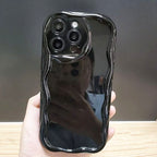 Fashion Irregular Cream Wave Edge Bubble Lens Soft Shockproof TPU Mobile Phone Case for iPhone 16 Pro Max 17Pro Max 15Plus 14Pro