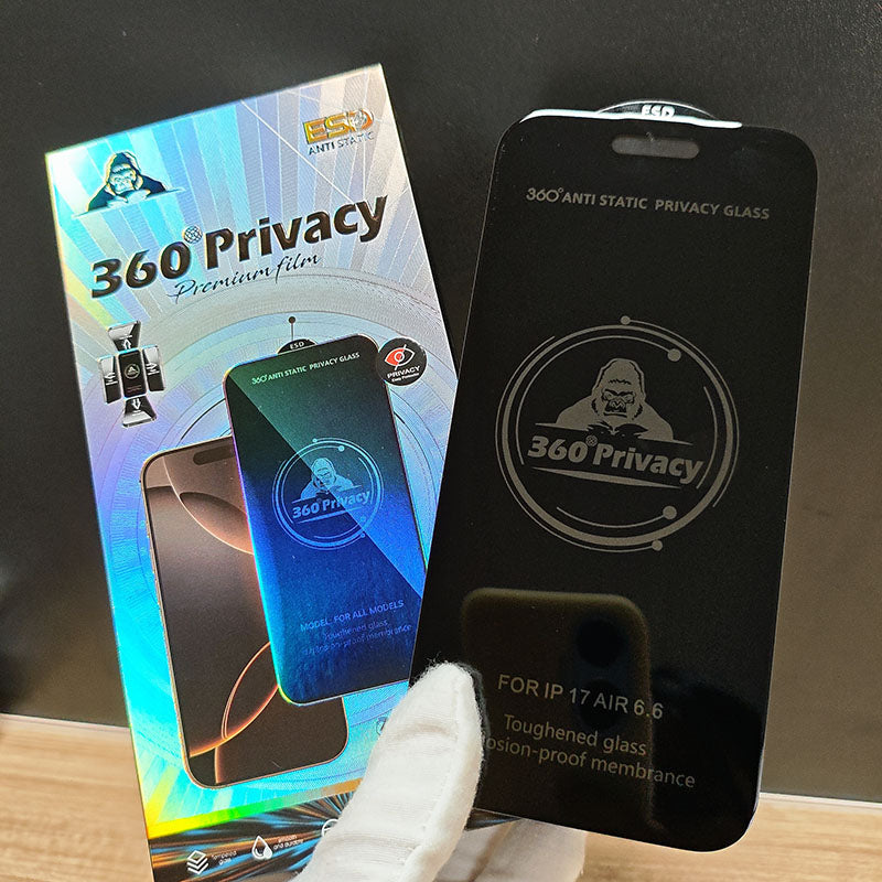Anti-Spy 3D 9H Hardness Tempered Glass Privacy Screen Protector for iPhone 16 Pro Max 15 Plus 17 Pro Max Anti-Scratch Full Cover