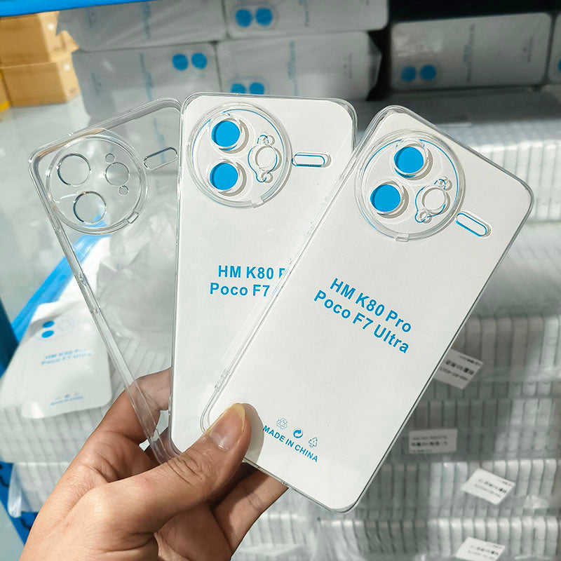 For Redmi K80 Pro K70 Pro Soft TPU Phone Case Clear Mobile Phone Cover for Xiaomi Poco F7Pro F6Pro High Quality Phone Accessory