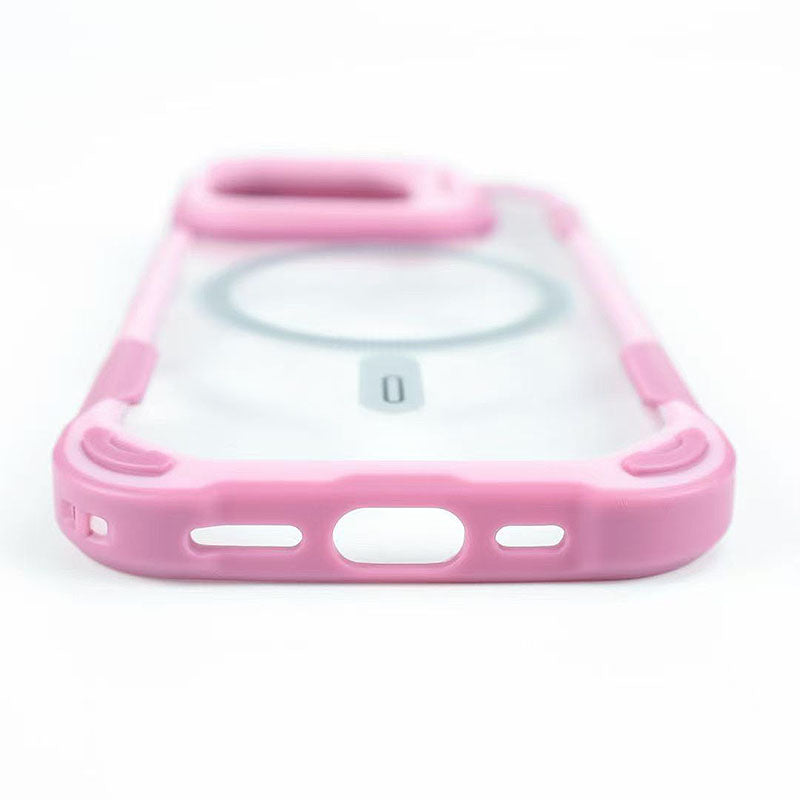 Luxury Armor Shockproof Magnetic Ring Lens Holder Stand Phone Case for iPhone 17 16 15 14 Pro Max 17 Air Magnet Cover Clear