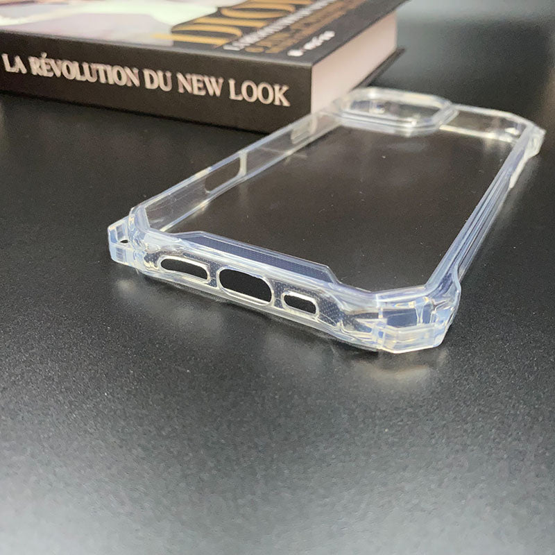 2-in-1 Large Square Lanyard Case Anti-drop for iPhone 15 Pro Max 16 Plus 17 Air 14 Plus 13 Clear Phone Case for iPhone 17ProMax