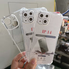 New Portable Phone Case for IPhone14 15 16 17 Modern Multifunctional Simple Shockproof Soft Transparent Clear Phone Case