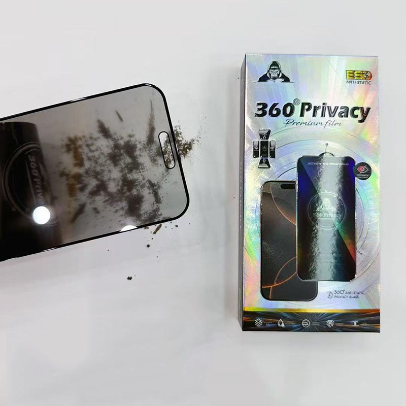 Anti-Spy 3D 9H Hardness Tempered Glass Privacy Screen Protector for iPhone 16 Pro Max 15 Plus 17 Pro Max Anti-Scratch Full Cover