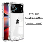 For iPhone 17 Pro Max 16 Pro Max Crystal Clear Phone Cases 2in1 PC TPU Shockproof Hard Back Acrylic Anti-yellow Phone Cover