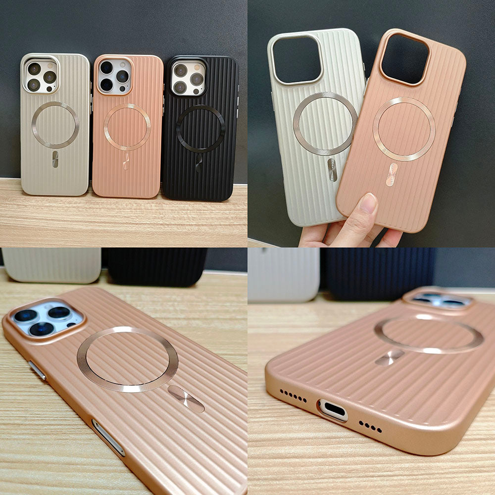 For iPhone 17 Pro Max 17Air 16ProMax 15ProMax Magnetic Electroplated Luggage Phone Cover Skin Feel Wireless Charging Phone Case