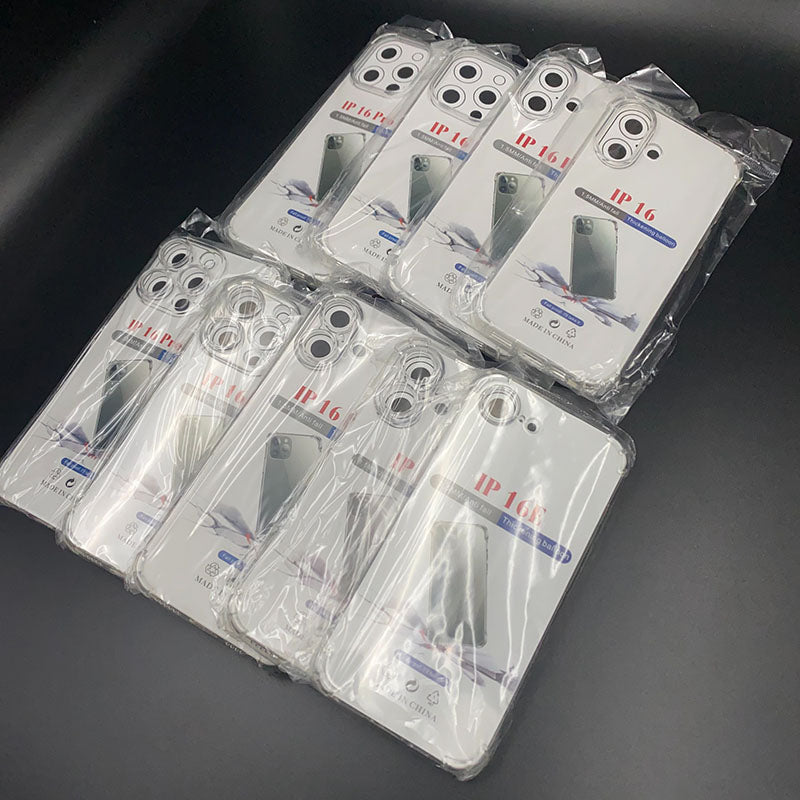 Transparent Soft TPU Mobile Phone Case for iPhone 16 Pro 16 Plus Fundas Clear Back Cover for iPhone 16 Pro Max 17ProMax 15proMax