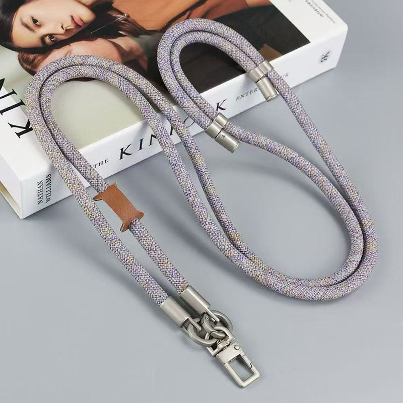 High End Universal Rotating Mobile Phone Lanyard with Metal Buckle Adjustable Length 160cm Nylon Multifunctional Chain