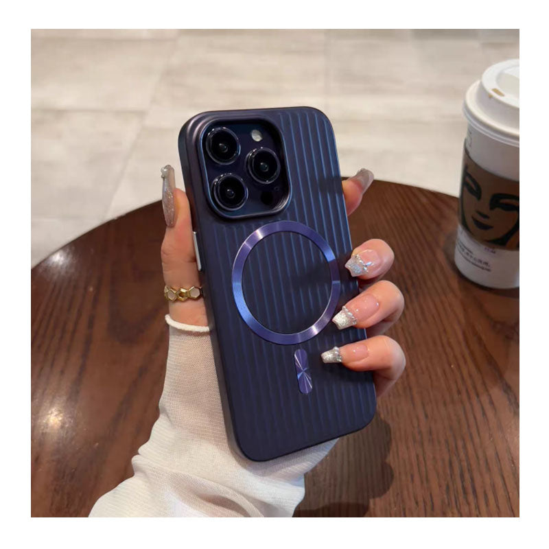 For iPhone 17 Pro Max 17Air 16ProMax 15ProMax Magnetic Electroplated Luggage Phone Cover Skin Feel Wireless Charging Phone Case