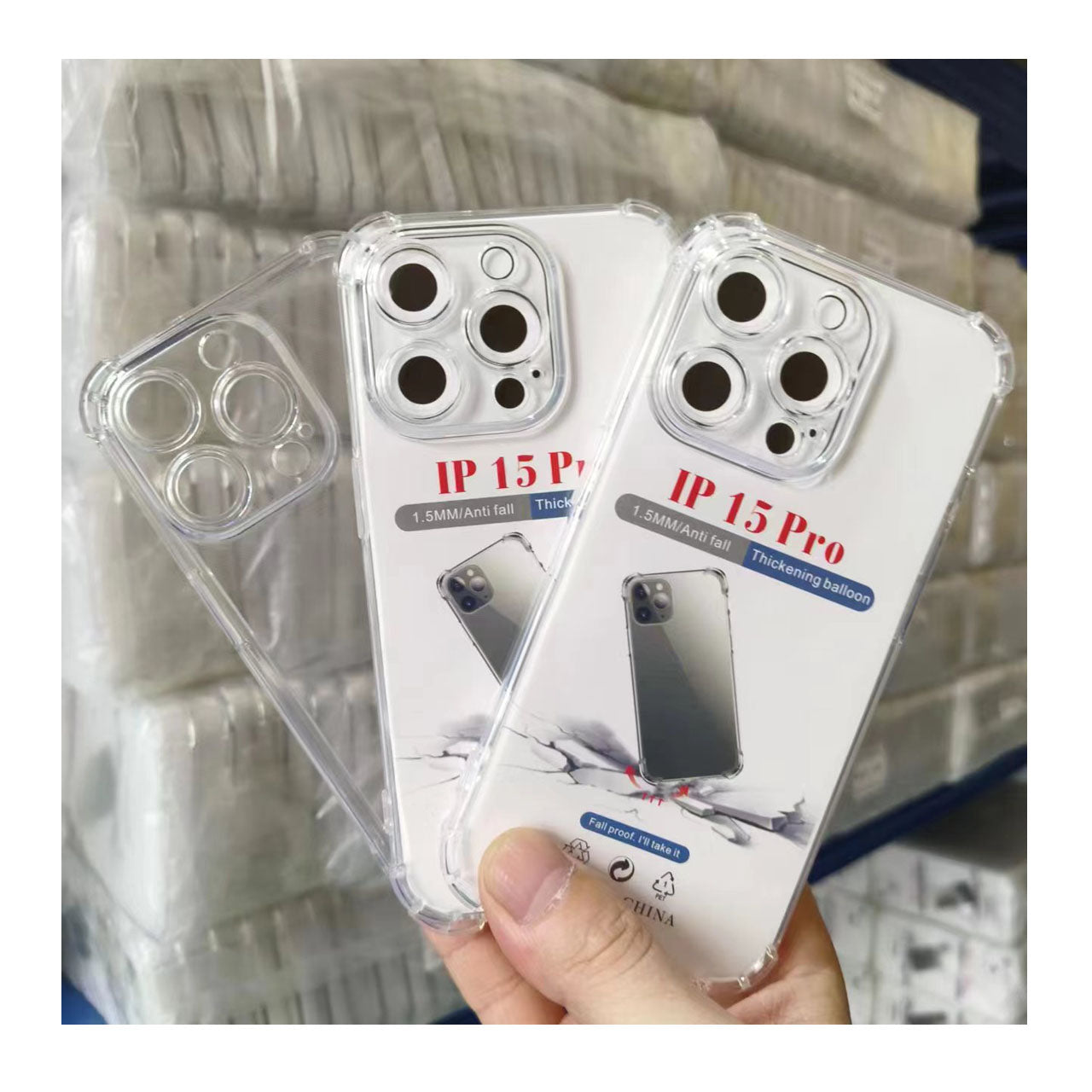 Factory Wholesale Phone Case for iPhone 15 Pro Max Transparent Shockproof Phone Case for iPhone 15 16 17 Series