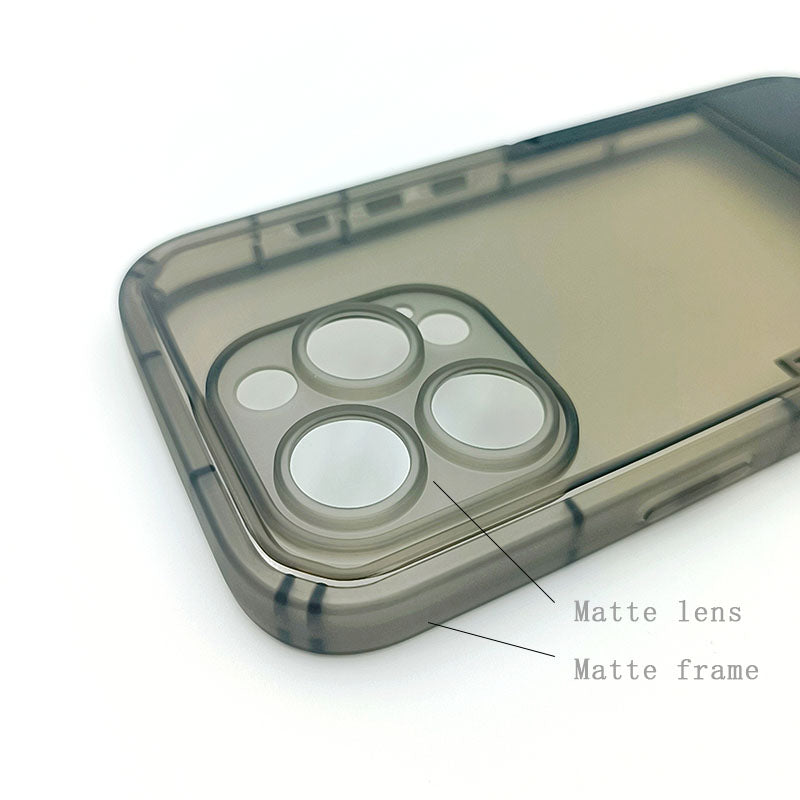 Candy Color for iPhone 14 15 16 17 Pro Max Invisible Bracket Phone Cover Transparent Mobile Phone Case With Kickstand