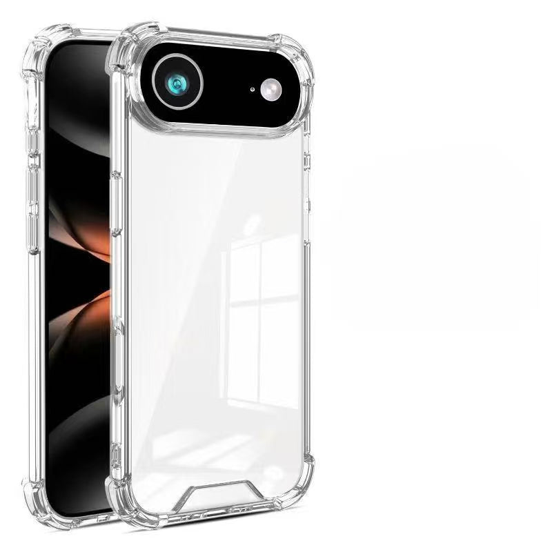 For iPhone 17 Pro Max 16 Pro Max Crystal Clear Phone Cases 2in1 PC TPU Shockproof Hard Back Acrylic Anti-yellow Phone Cover