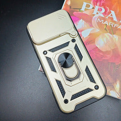 For iPhone 17 Pro 17Promax 17Air Armor Case Magnetic Lens Protector Mobile Phone Case With Ring Holder for iPhone 16 15 ProMax