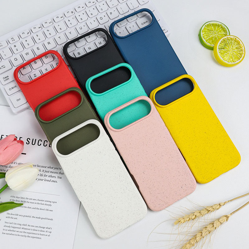 Biodegradable TPU Phone Case for iPhone 17Pro Max Eco-friendly Shockproof Wheat Straw Full Cover for iPhone 17 Air 16ProMax