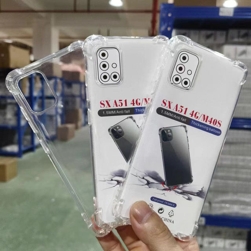 Four Corner Anti-Fall Transparent Soft TPU Phone Cover Shell for Samsung A40 A41 A42 A54 A55 A56 Mobile Phone Cases