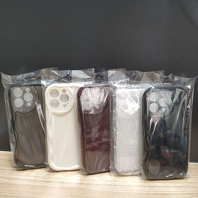Fashion Irregular Cream Wave Edge Bubble Lens Soft Shockproof TPU Mobile Phone Case for iPhone 16 Pro Max 17Pro Max 15Plus 14Pro