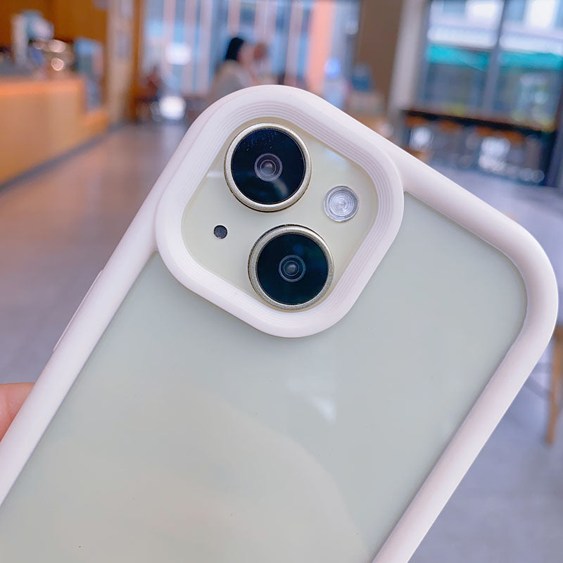 Luxury Hard Acrylic Shockproof Phone Case for iPhone 11 12 13 14 15 16 17 Pro Max Transparent Back Cover Camera Frame Case